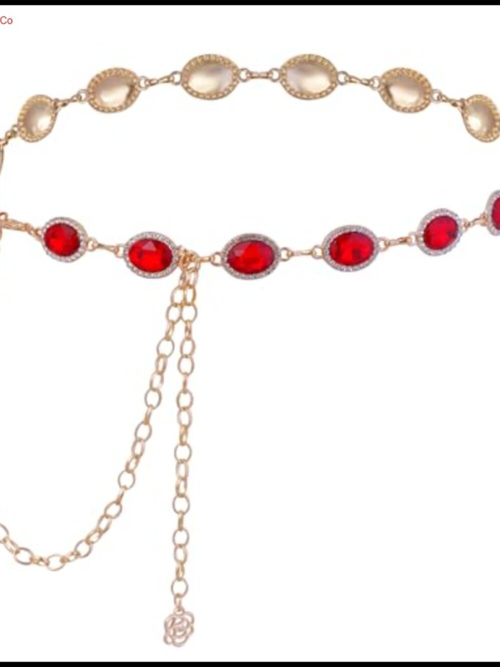 Metal Rhinestone Waist Chain Belt Adjustable for Dresses Jeans Cosplay